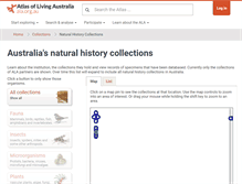 Tablet Screenshot of collections.ala.org.au
