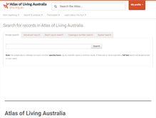 Tablet Screenshot of biocache.ala.org.au